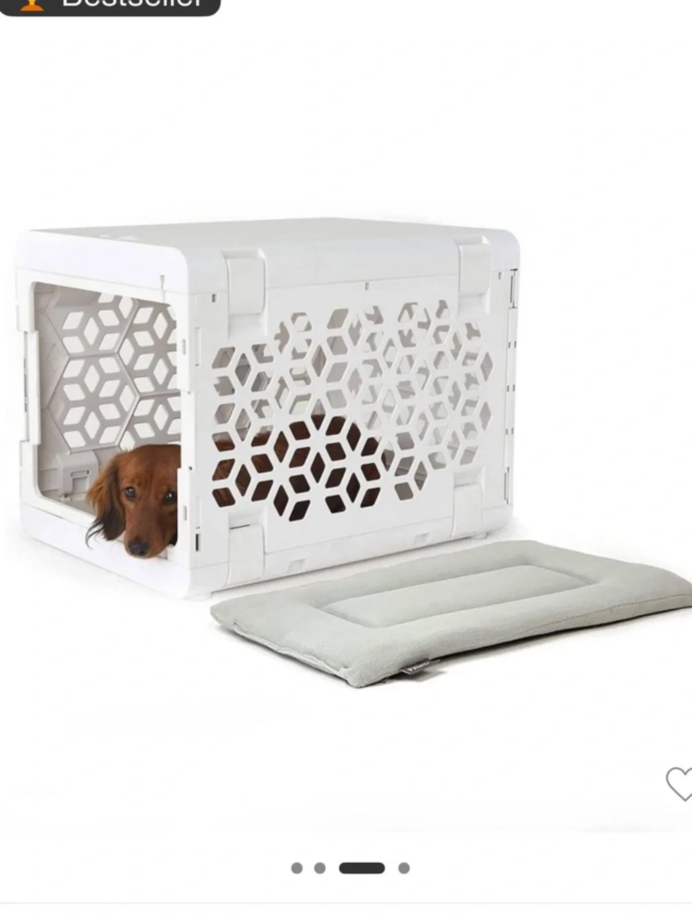 KindTail PAWD Dog Crate Pad Soft Reversible Sleeping 20” x 15.5” x 1” Soft Gray